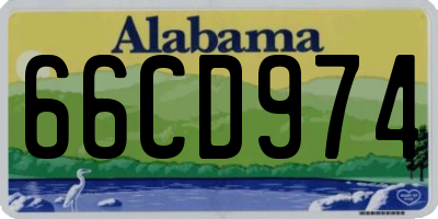 AL license plate 66CD974