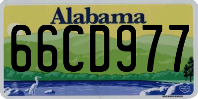 AL license plate 66CD977
