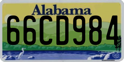 AL license plate 66CD984