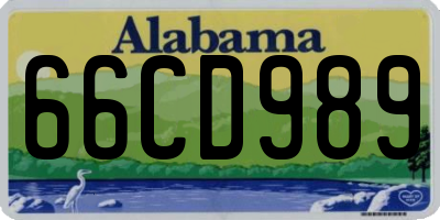 AL license plate 66CD989