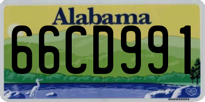 AL license plate 66CD991
