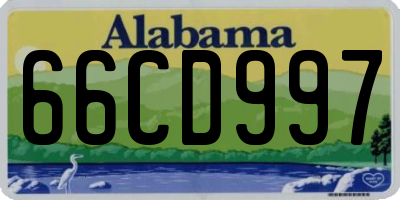 AL license plate 66CD997