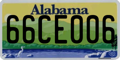 AL license plate 66CE006