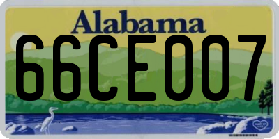 AL license plate 66CE007