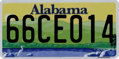 AL license plate 66CE014