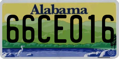 AL license plate 66CE016