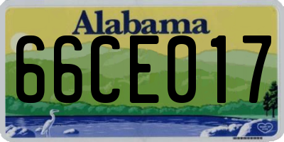 AL license plate 66CE017