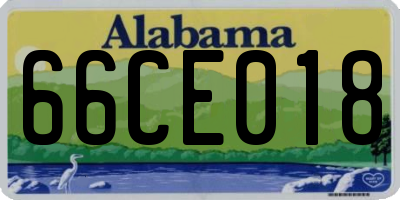 AL license plate 66CE018