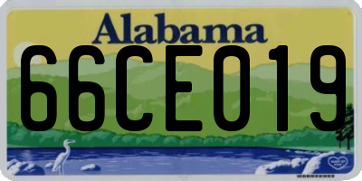 AL license plate 66CE019