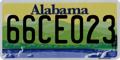 AL license plate 66CE023