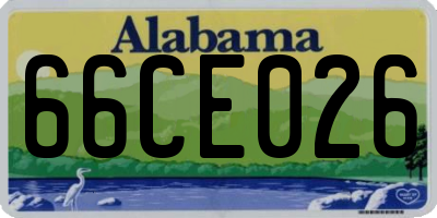 AL license plate 66CE026
