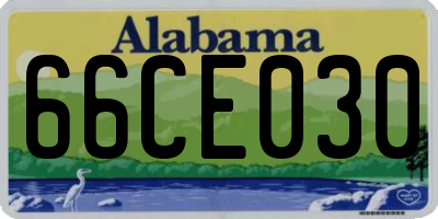 AL license plate 66CE030