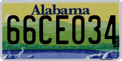AL license plate 66CE034