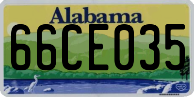 AL license plate 66CE035