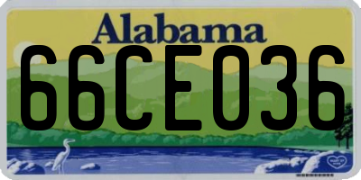 AL license plate 66CE036