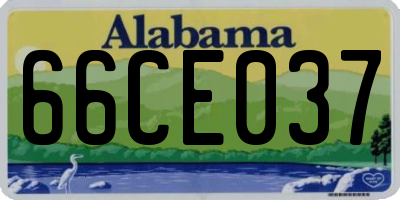 AL license plate 66CE037