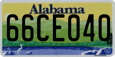 AL license plate 66CE040