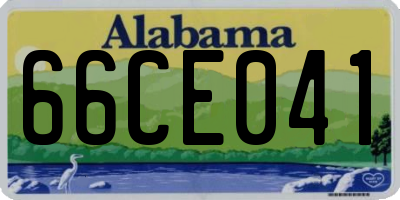 AL license plate 66CE041
