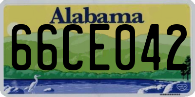 AL license plate 66CE042