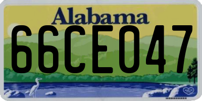 AL license plate 66CE047