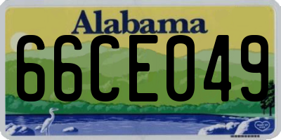 AL license plate 66CE049