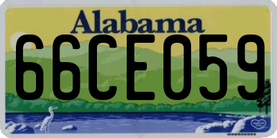AL license plate 66CE059