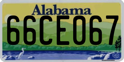 AL license plate 66CE067