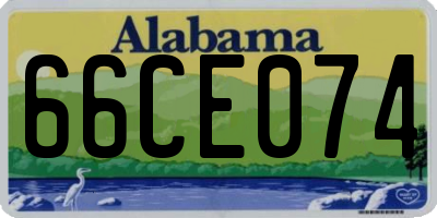 AL license plate 66CE074