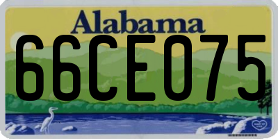 AL license plate 66CE075