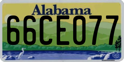 AL license plate 66CE077