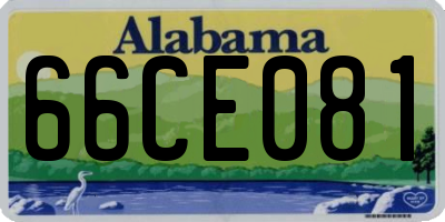 AL license plate 66CE081