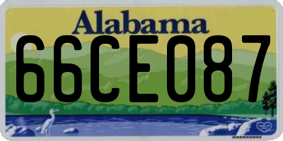 AL license plate 66CE087