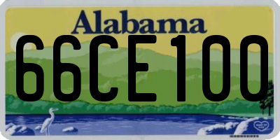 AL license plate 66CE100