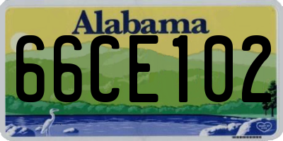 AL license plate 66CE102