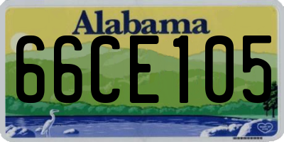 AL license plate 66CE105
