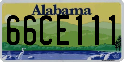 AL license plate 66CE111