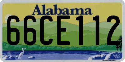 AL license plate 66CE112