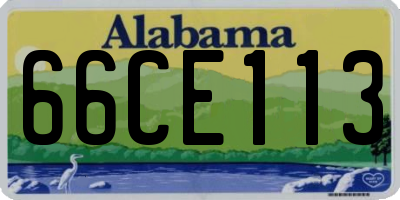 AL license plate 66CE113
