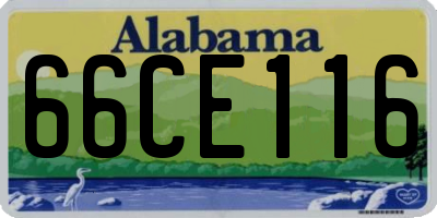 AL license plate 66CE116