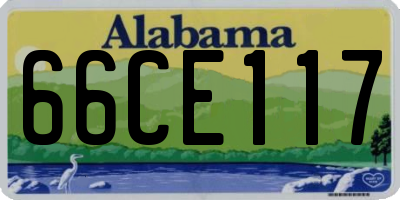 AL license plate 66CE117