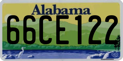 AL license plate 66CE122