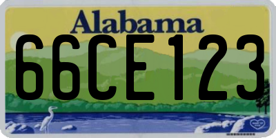 AL license plate 66CE123