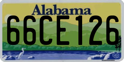 AL license plate 66CE126