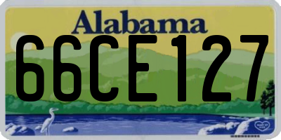 AL license plate 66CE127