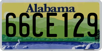 AL license plate 66CE129