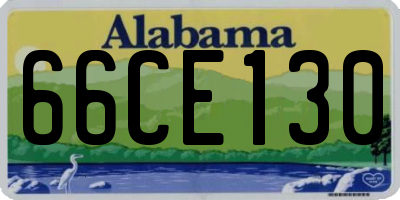 AL license plate 66CE130
