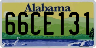 AL license plate 66CE131