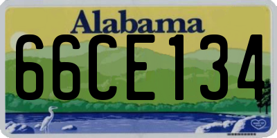 AL license plate 66CE134