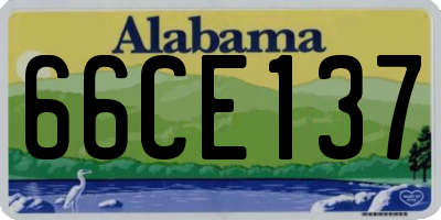 AL license plate 66CE137