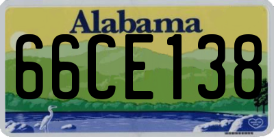 AL license plate 66CE138